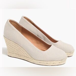 J. Crew Beige Espadrille Wedges